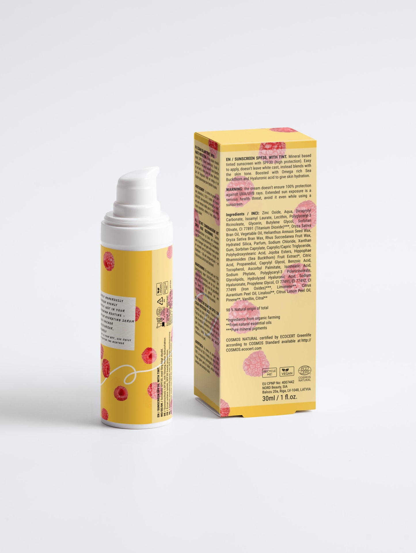 Sunscreen SPF30, with tint 30 ml